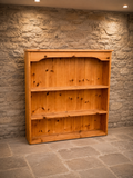 Victorian Pine Open Bookcase | Antique Country Farmhouse Shelving c.1880–1900