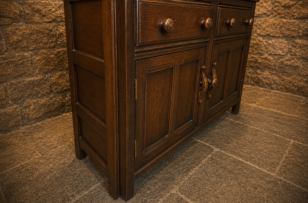 Antique Victorian Oak Dresser Sideboard – Country House Farmhouse Cupboard