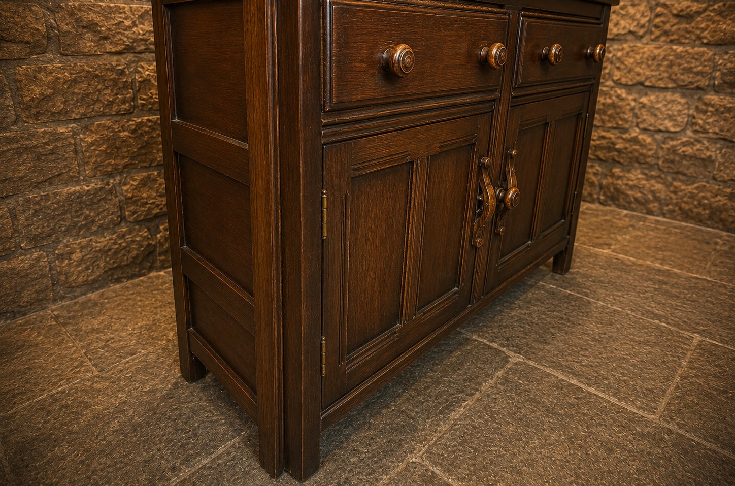 Antique Victorian Oak Dresser Sideboard – Country House Farmhouse Cupboard