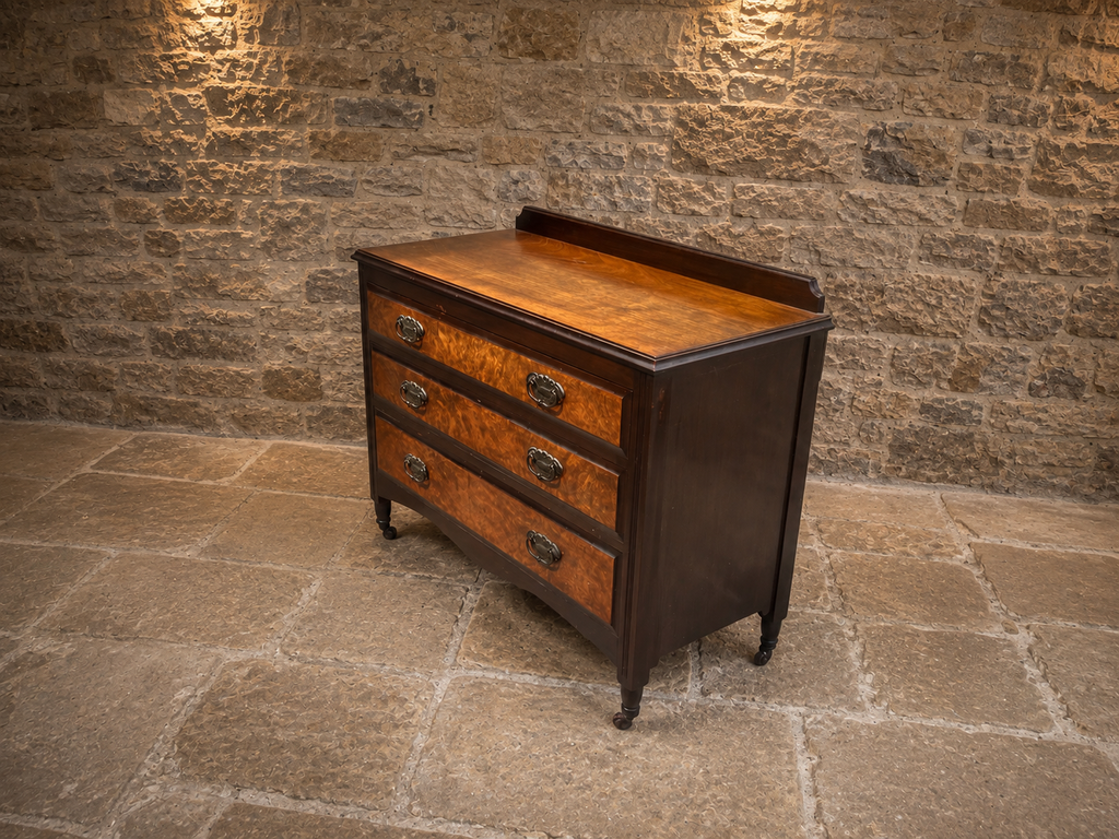 Antique Edwardian Burr Walnut Chest of Drawers – Circa 1900