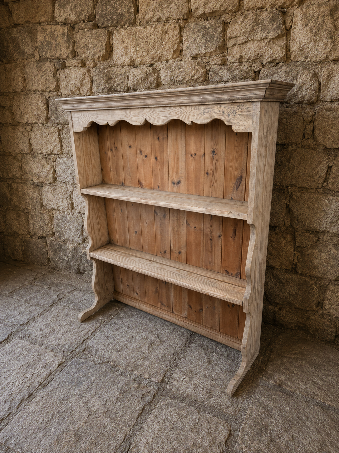 Antique Pine Farmhouse Dresser Rack c.1900
