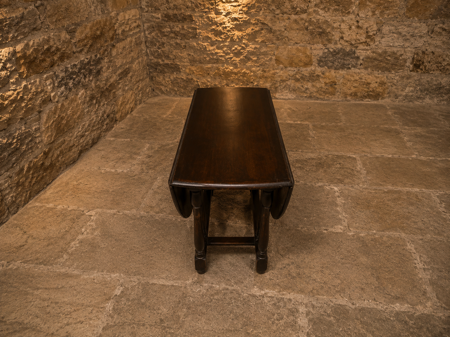 Vintage Mahogany Oval Drop Leaf Gateleg Dining Table | Georgian Style Folding Dining Table | c.1950–1975