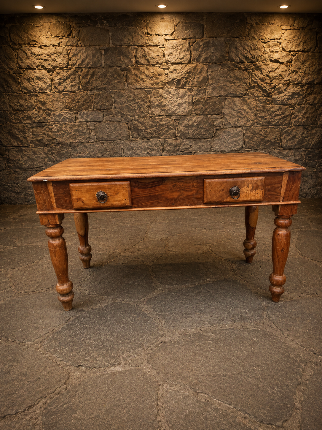 Large French Provincial Coffee Table | Rustic Farmhouse Coffee Table with Drawers | Country Cottage Centre Table