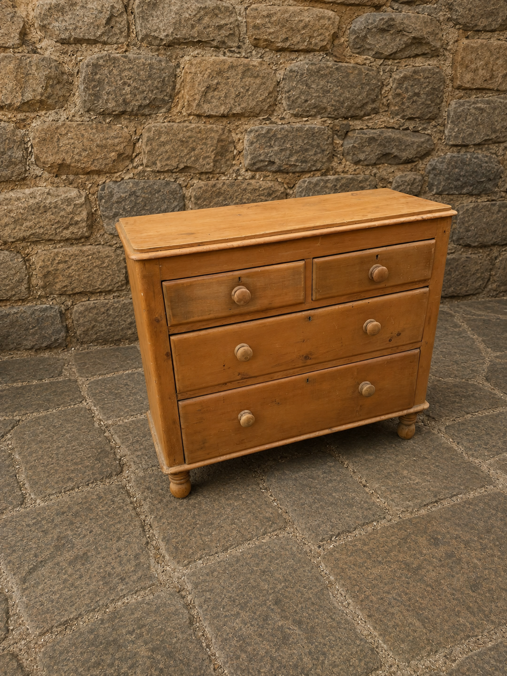 Victorian Country Pine Chest of Drawers c.1900