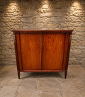 Empire Style Flame Mahogany Display Cabinet | Mirrored Glass Display Cabinet | Classical Mahogany Console Cabinet | Glass Shelved Cabinet