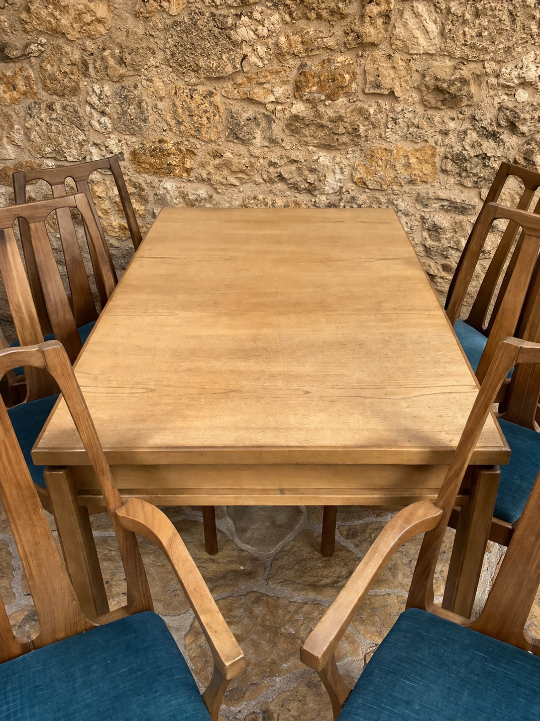 Mid Century Teak Extending Dining Table & 6 Chairs – Greaves & Thomas & Nathan Dining Set