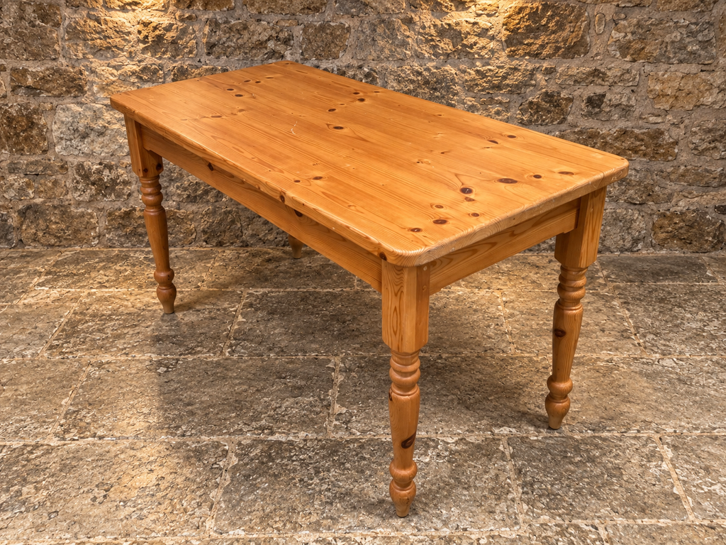 Late Victorian Solid Pine Farmhouse Dining Table c.1880–1900