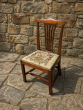 Antique Mahogany Georgian Revival Dining Chair with Needlepoint Seat c.1920–1940