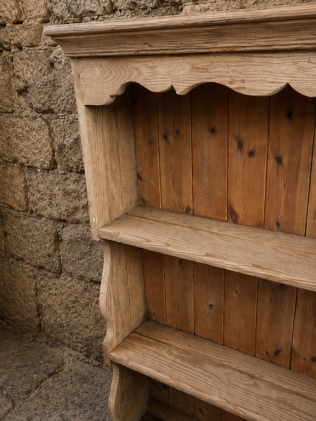 Antique Pine Farmhouse Dresser Rack c.1900