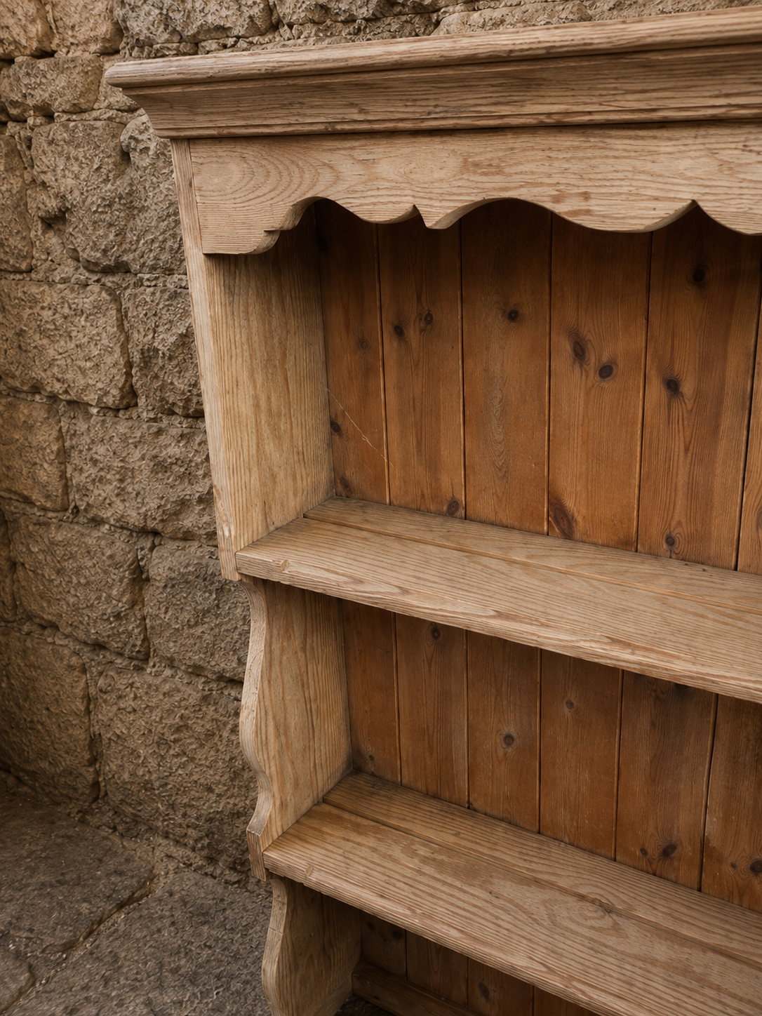 Antique Pine Farmhouse Dresser Rack c.1900