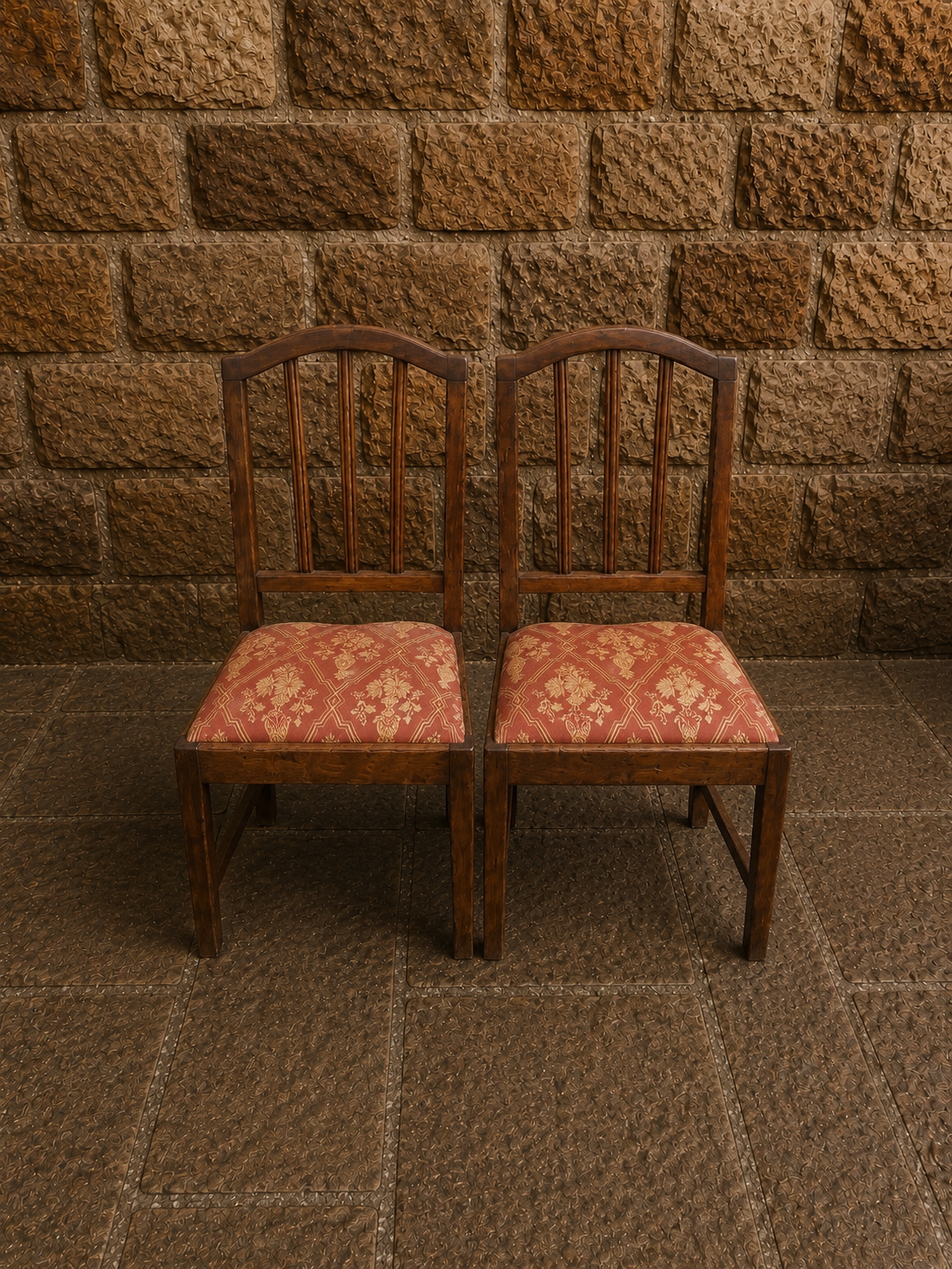 Pair of Arts & Crafts Oak Dining Chairs