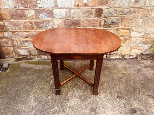 Antique Arts & Crafts Oval Oak Table
