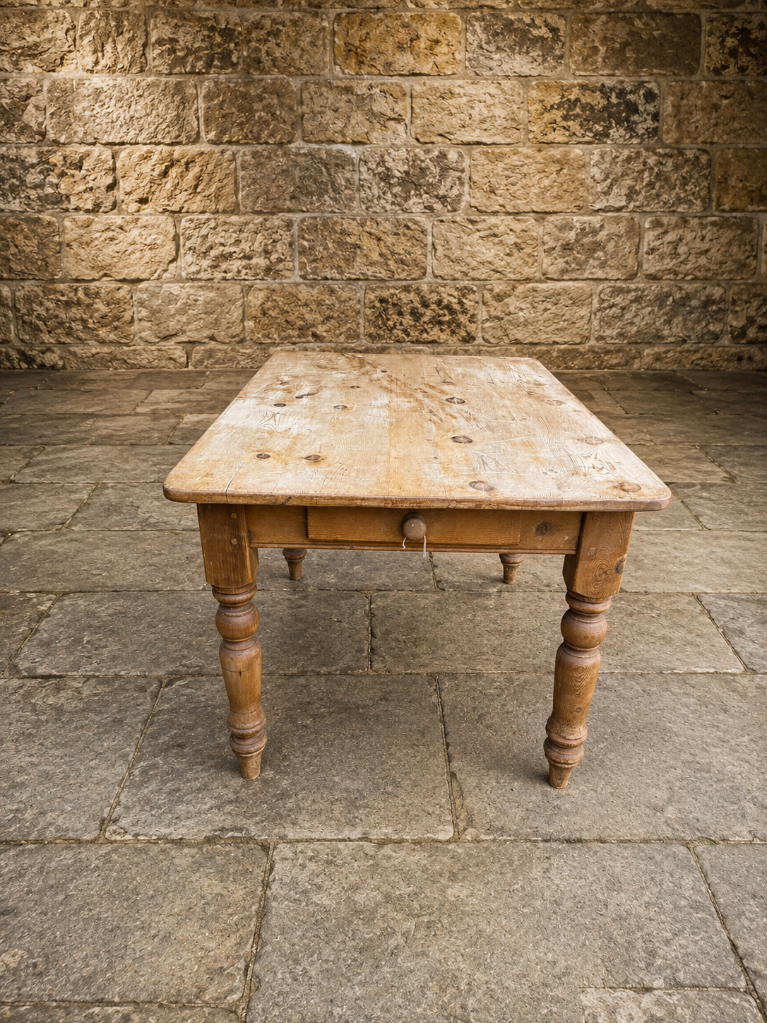 Victorian Scrubbed Pine Farmhouse Table c.1890