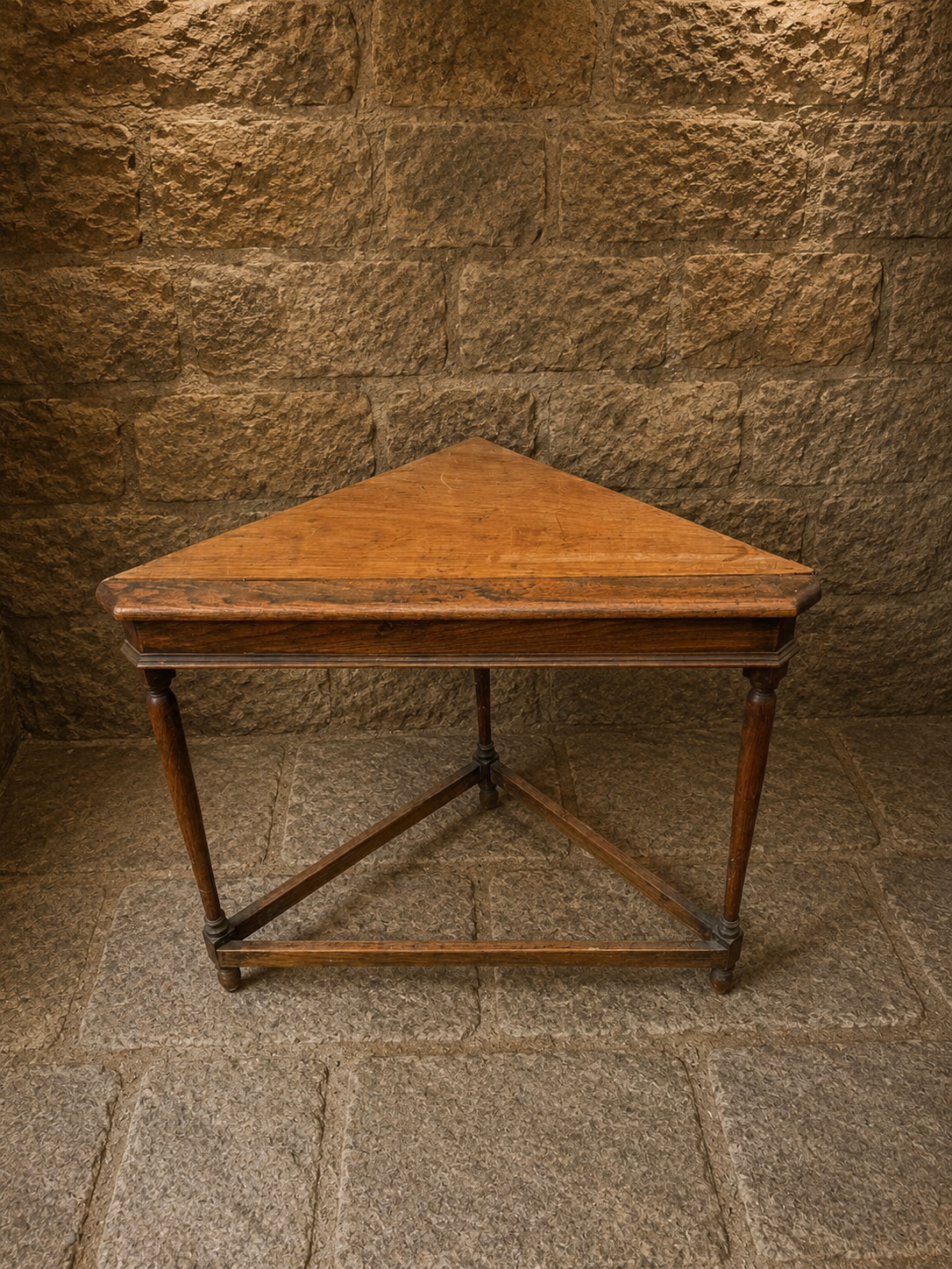 Antique Edwardian Oak Corner Table