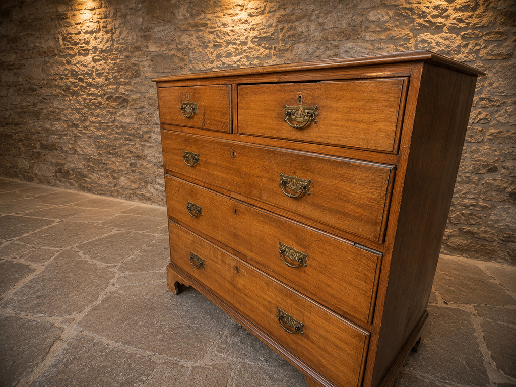 Antique George III Oak Chest of Drawers c.1820 | Georgian 2 Over 3 Chest