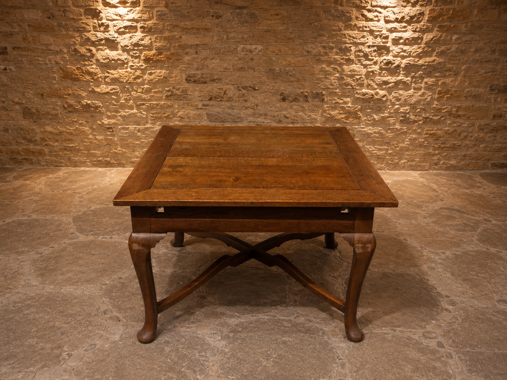 Antique Edwardian Oak Draw-Leaf Dining Table – c.1900–1920