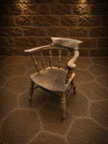 Antique Early Victorian Elm & Ash Smoker’s Bow Chair | English Country Armchair | Circa 1830–1860