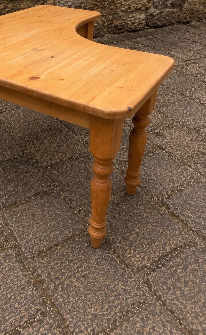 Large Solid Pine Farmhouse Writing Desk / Reception Desk