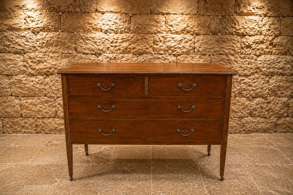 Antique Edwardian Four Drawer Chest on Castors – Circa 1900
