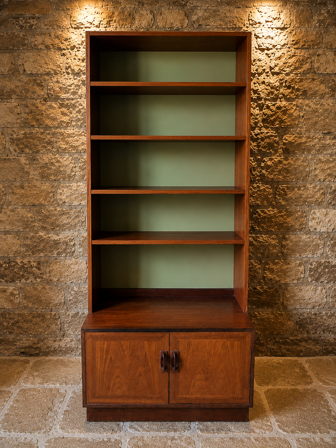 Mid-Century Modern Teak Bookcase & Display Cabinet | Danish Style Shelving Unit | Vintage Storage Cabinet | c.1965–1975