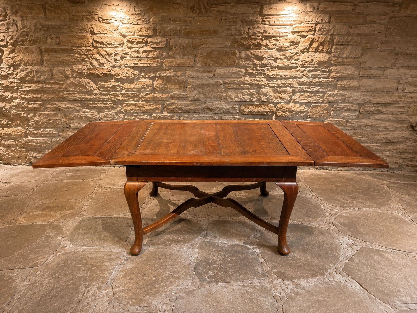 Antique Edwardian Oak Draw-Leaf Dining Table – c.1900–1920