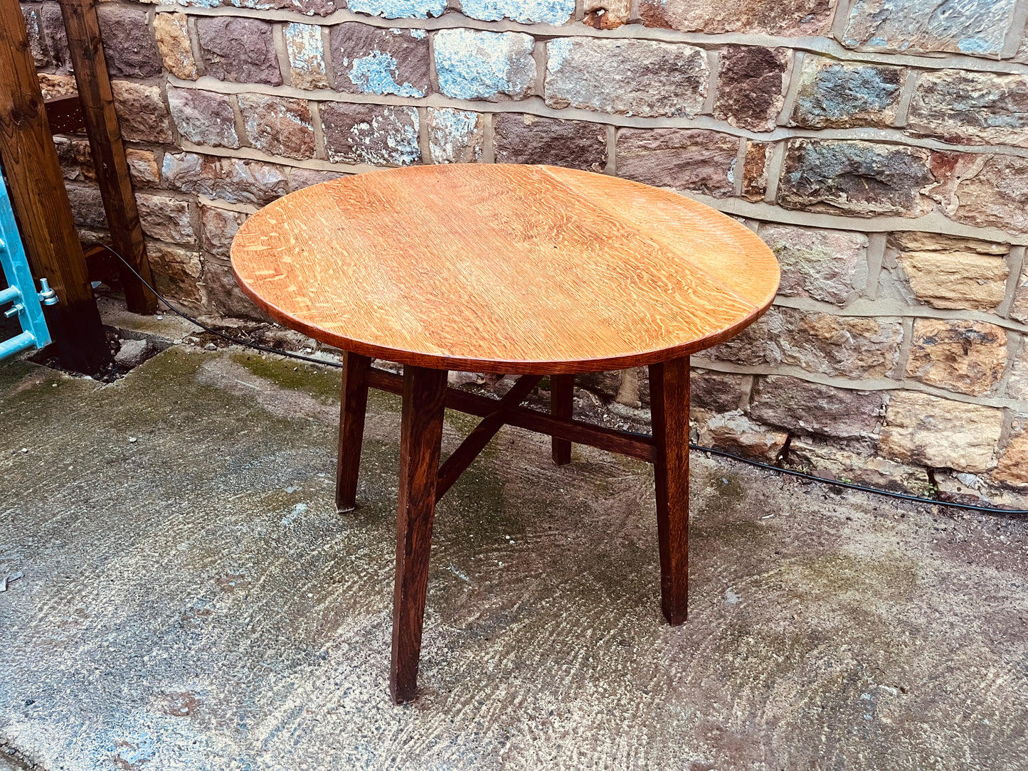 Vintage Solid Wood Round Kitchen Table