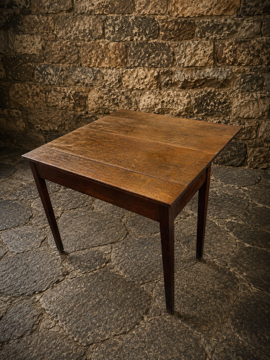 Antique Oak Gateleg Table | Victorian Drop Leaf Farmhouse Dining Table c.1890–1910