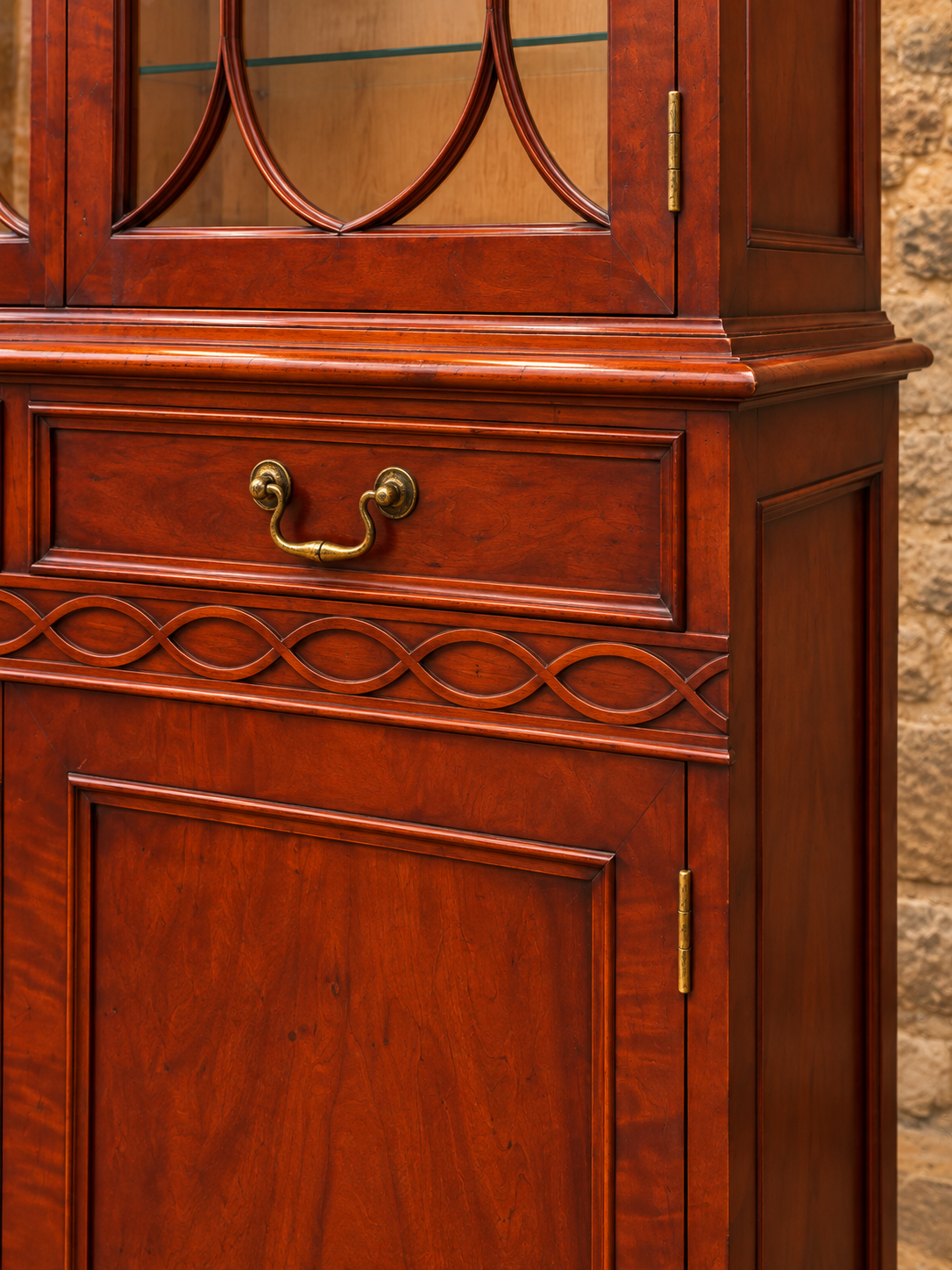Vintage Georgian style glazed display cabinet