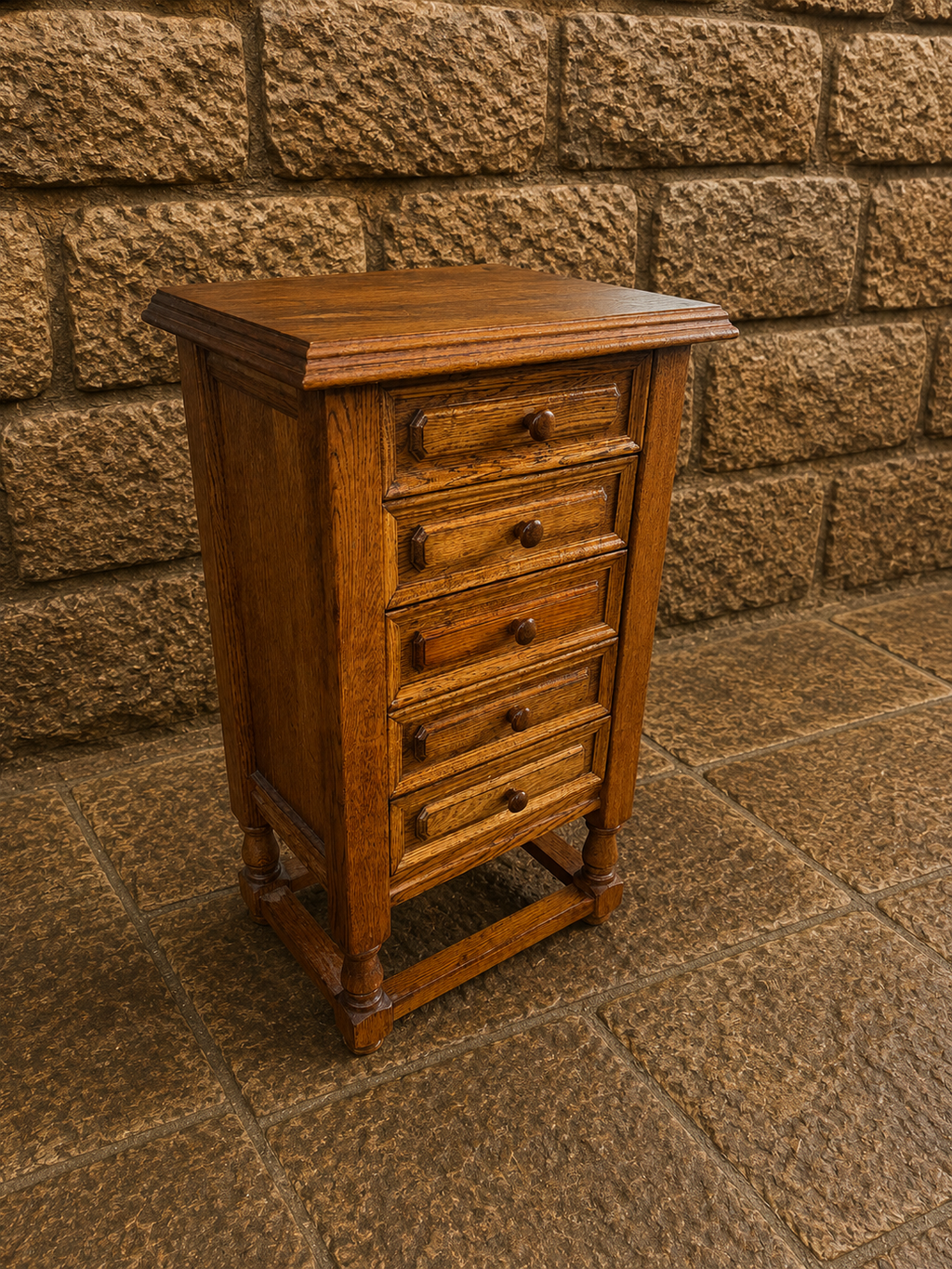 Vintage Oak Miniature Chest of Drawers