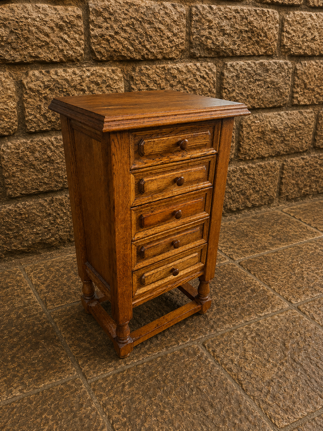 Vintage Oak Miniature Chest of Drawers