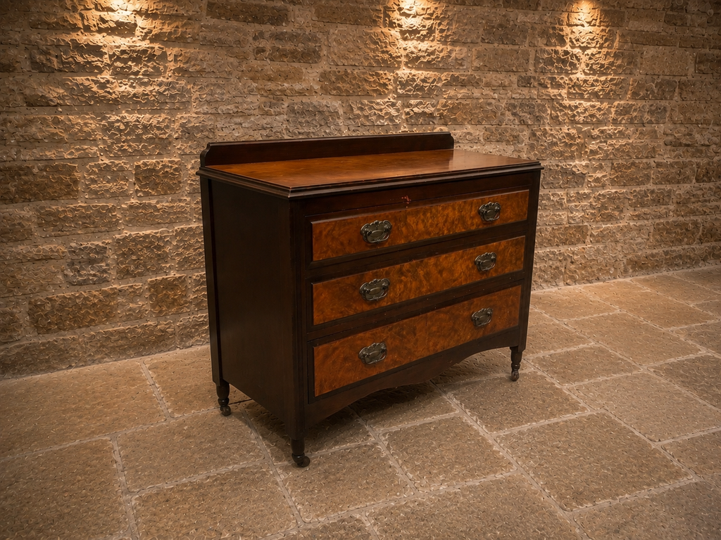 Antique Edwardian Burr Walnut Chest of Drawers – Circa 1900