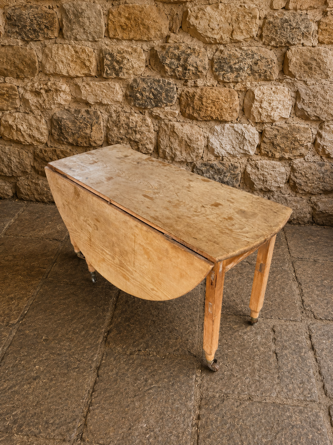 Antique Pine Gateleg Drop Leaf Table c1880–1910
