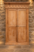 Antique Continental Pine Wardrobe Armoire c.1890 – Decorative Folk Art Double Wardrobe