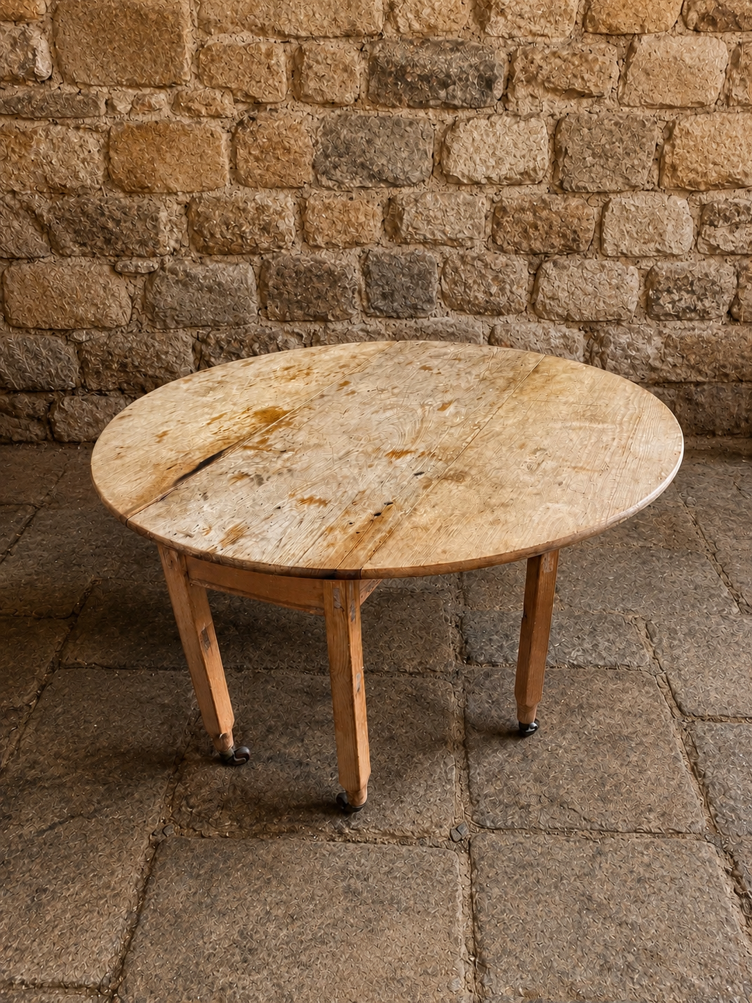 Antique Pine Gateleg Drop Leaf Table c1880–1910
