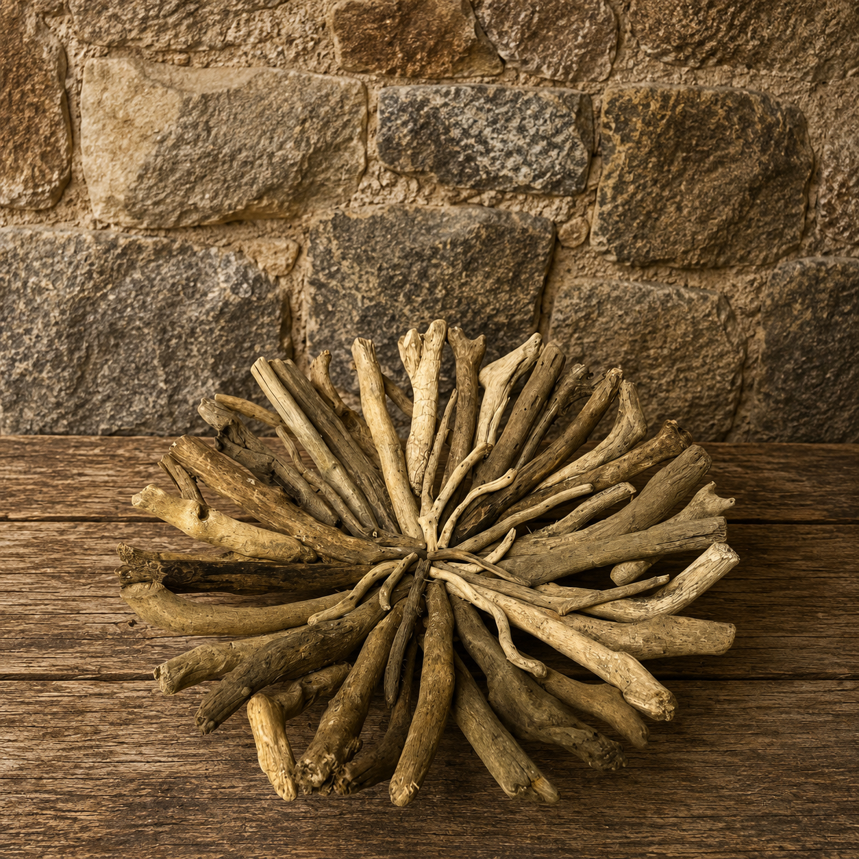 Large Handmade Driftwood Sculptural Bowl Centrepiece