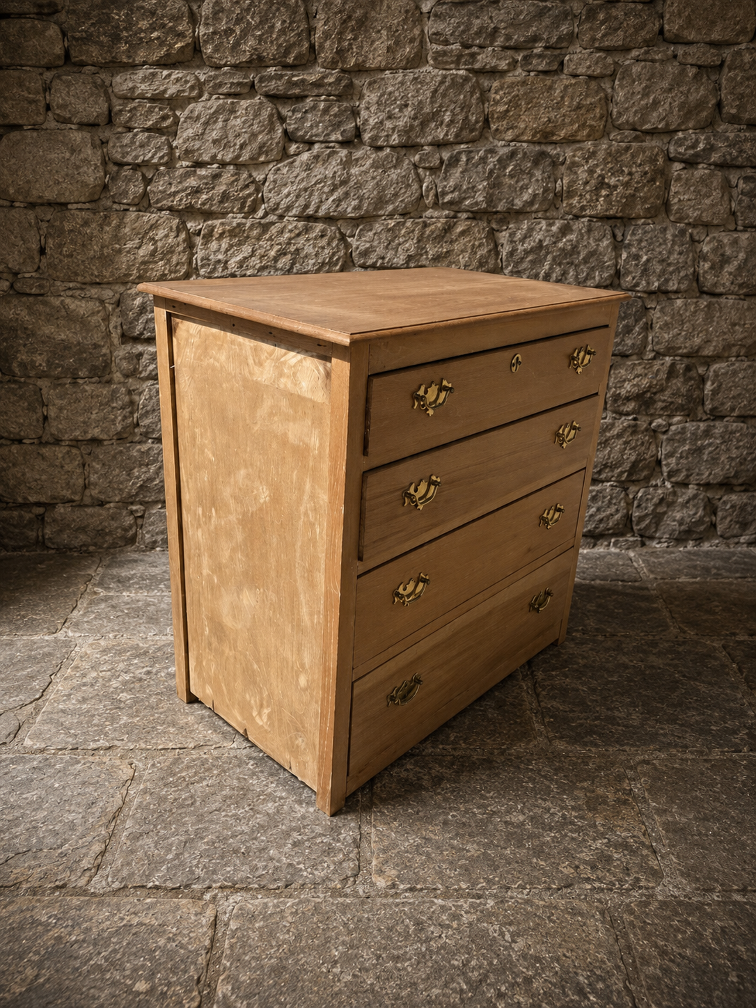 Vintage Georgian Style Oak Chest of Drawers