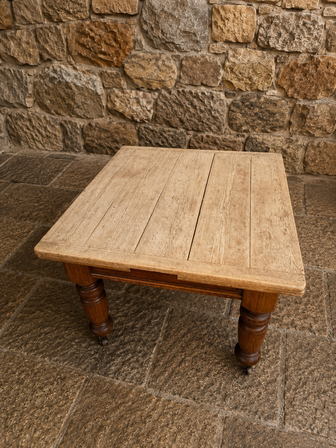 Victorian Oak Extending Farmhouse Dining Table