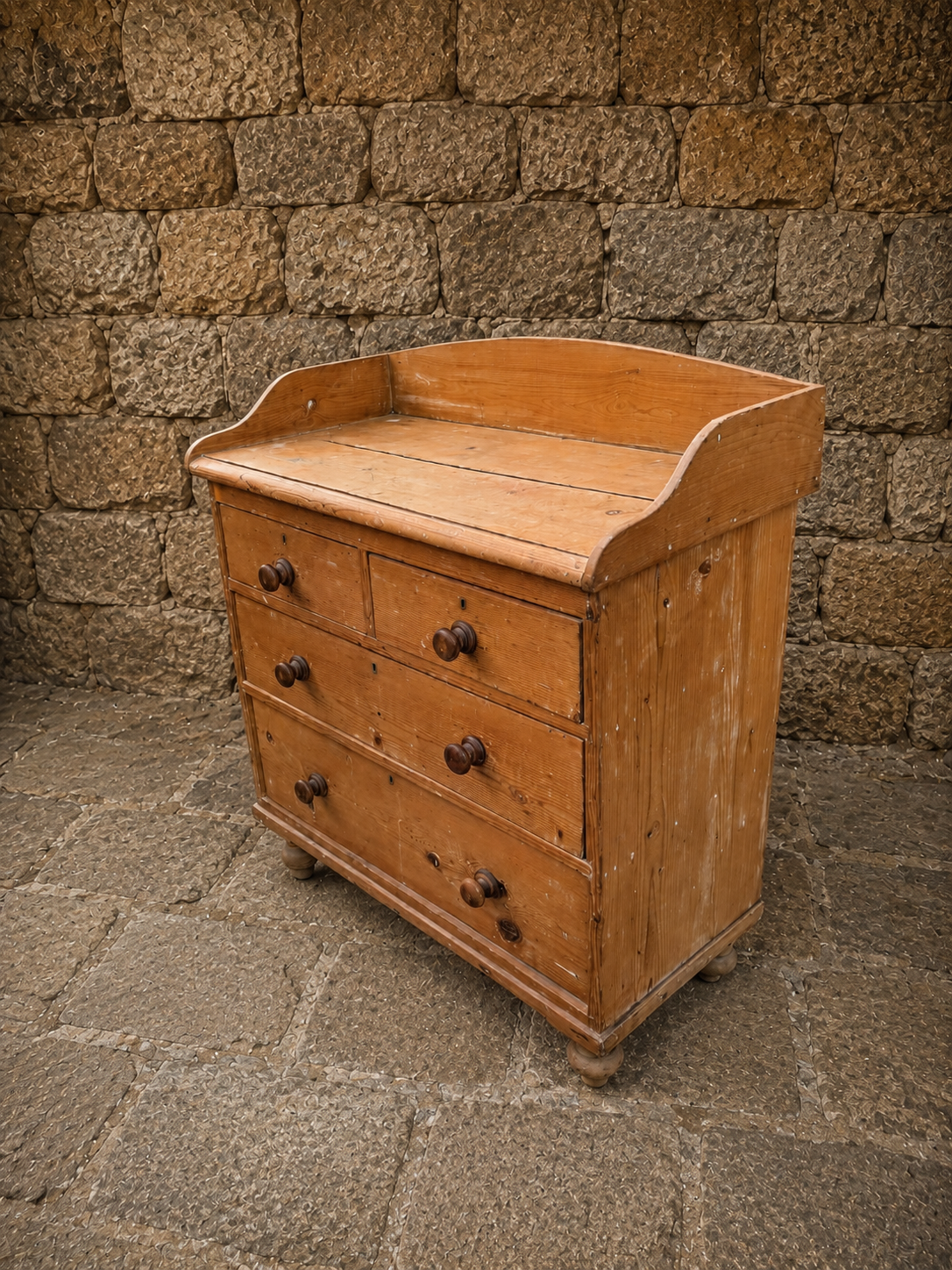 Victorian Pine Washstand Chest of Drawers | Antique Farmhouse Storage Cabinet | Rustic Country Furniture