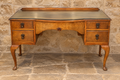 1930s walnut writing desk with cabriole legs