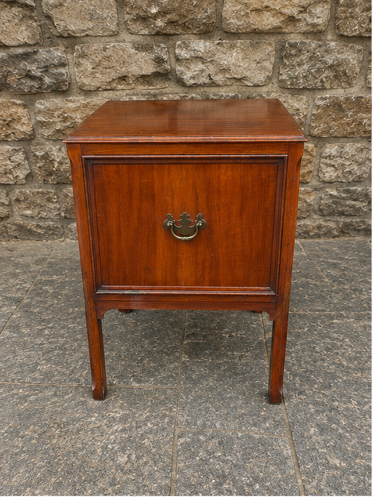 Vintage Mahogany Bedside Cabinet | Mid Century English Pot Cupboard c.1930–1950