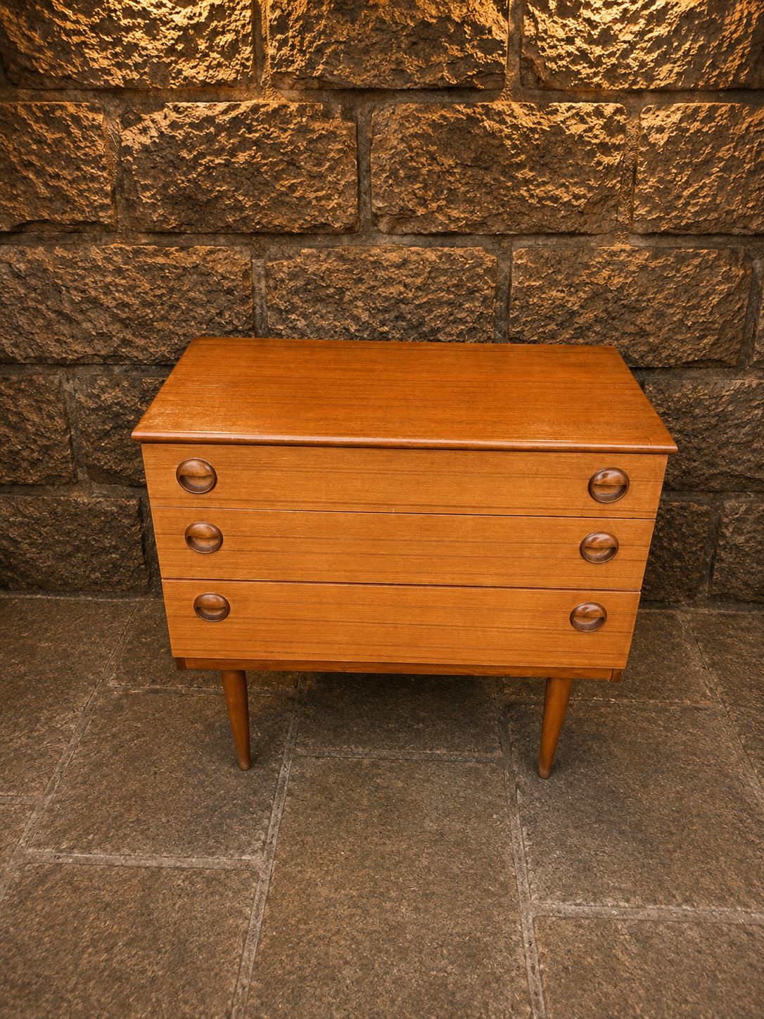 Vintage Mid Century Teak Chest of Drawers