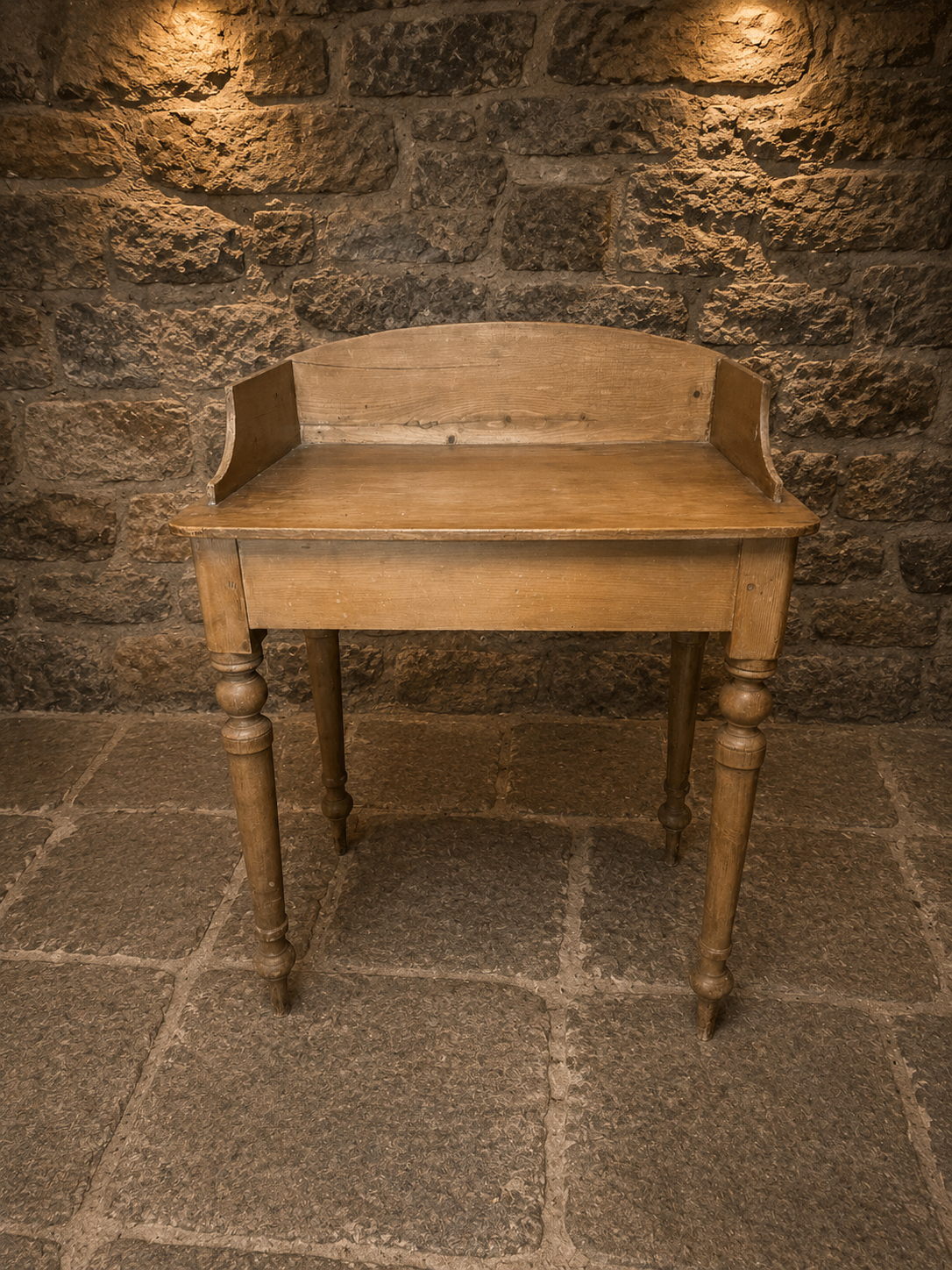 Antique Victorian Pine Washstand Table | Rustic Farmhouse Console Table | English Country Side Table | c.1860–1880