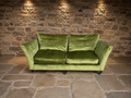Luxury Olive Green Velvet Two Seater Sofa