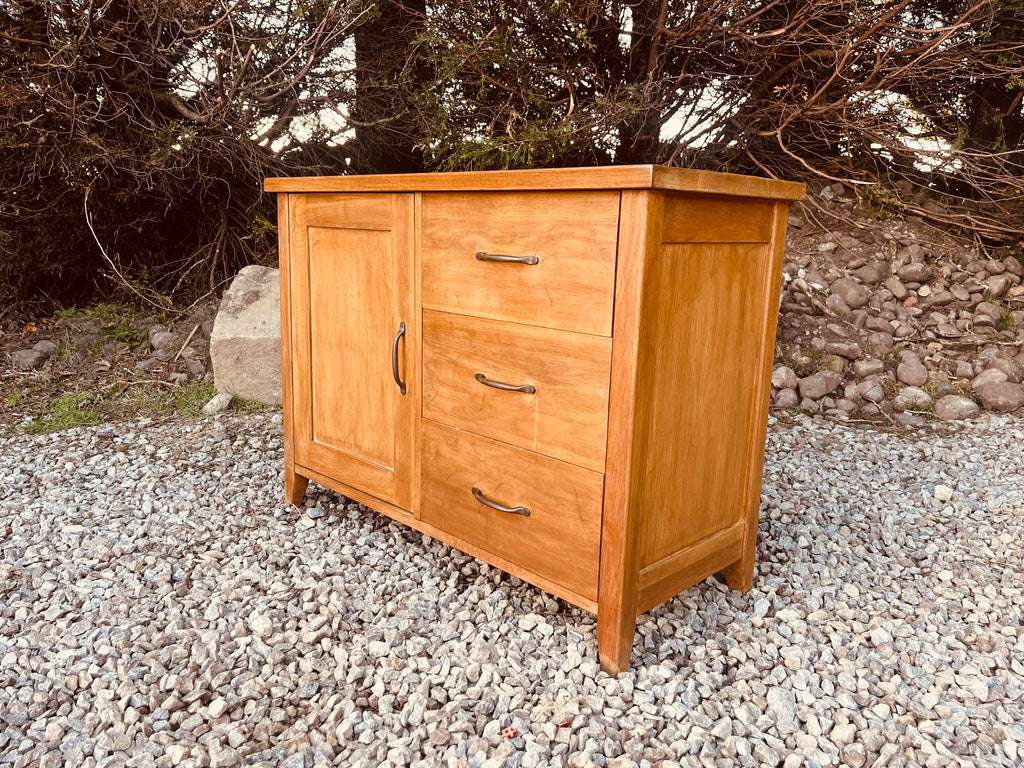Solid Oak Sideboard with Drawers and Cupboard Storage