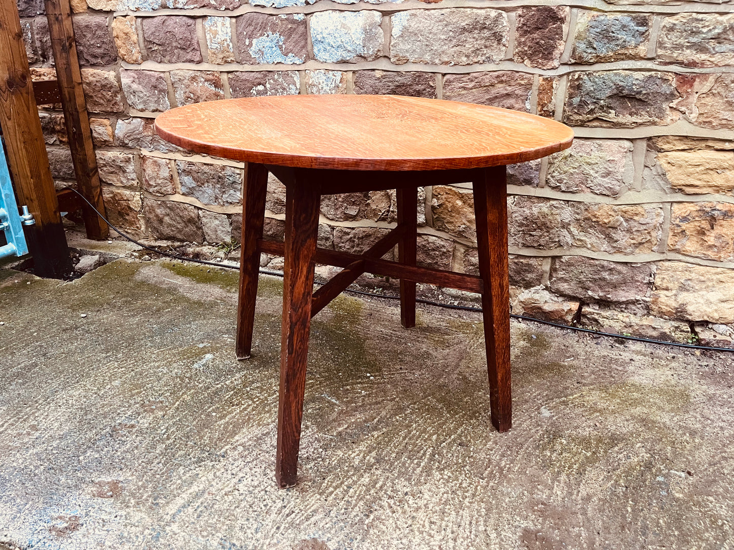 Vintage Solid Wood Round Kitchen Table