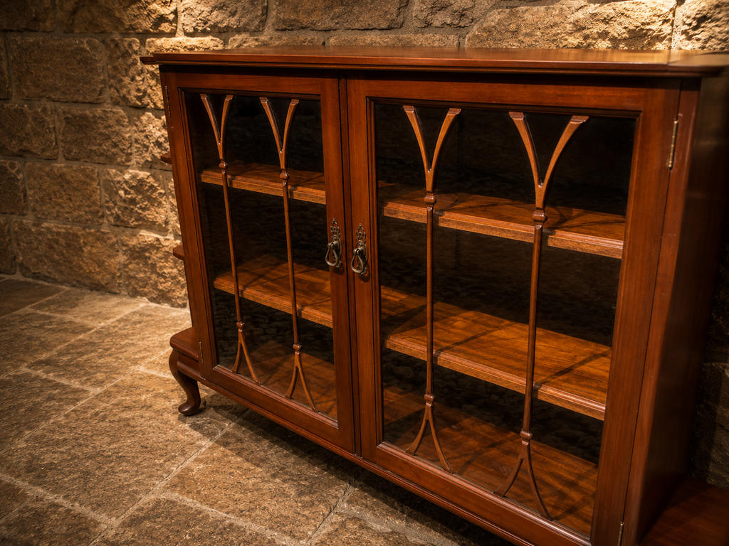 Vintage Mahogany Display Sideboard | Georgian Style Glazed Cabinet | Traditional Drinks Cabinet | Display Bookcase