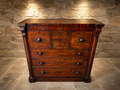 Victorian Flame Mahogany Wellington Chest | Antique English Mahogany Chest of Drawers | 19th Century Apothecary Style Chest | Country House Furniture