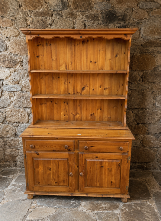Large Rustic Pine Farmhouse Dresser c.1980–1995