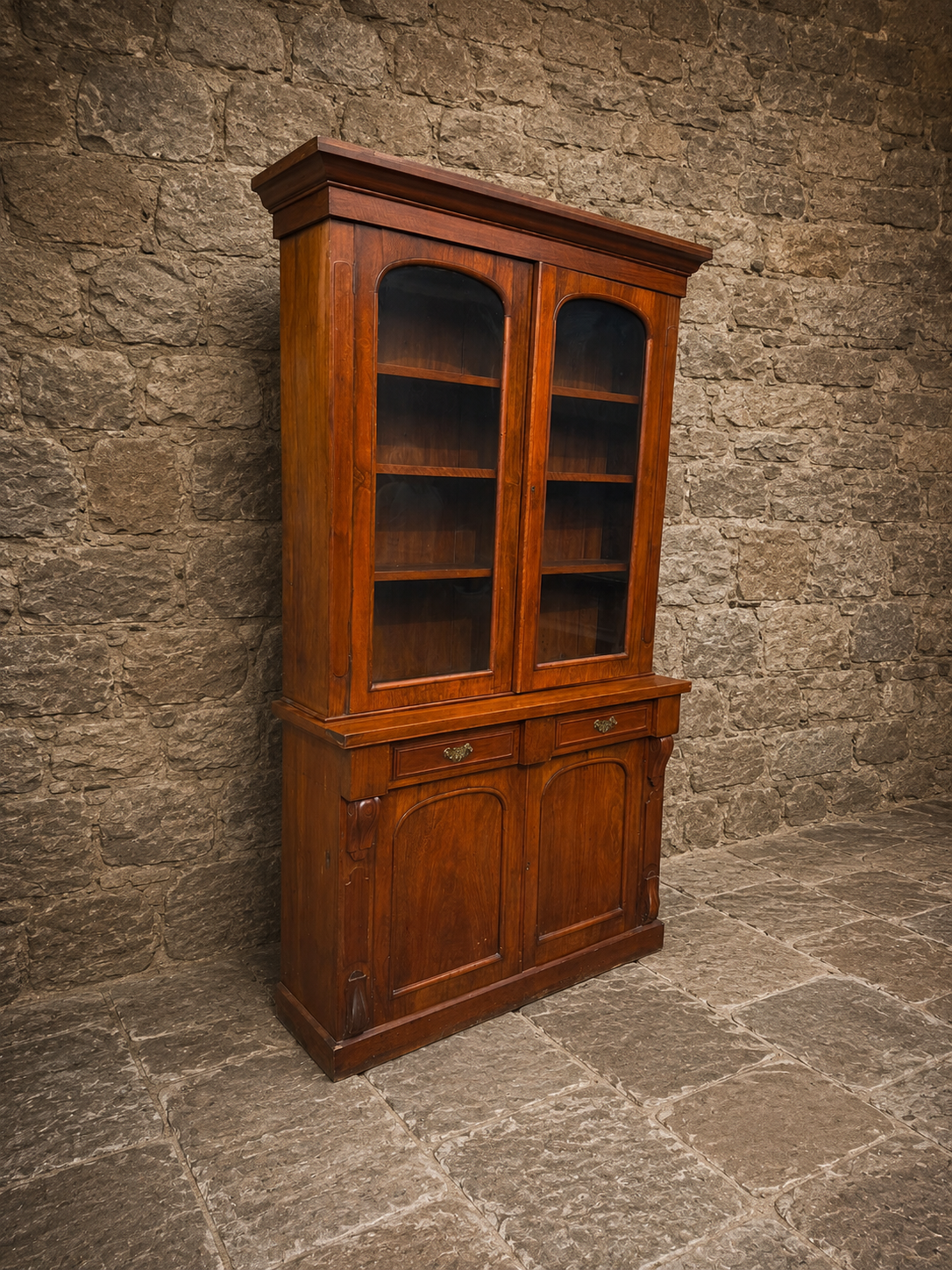 Large Antique Victorian Mahogany Library Bookcase Cabinet | Circa 1880–1900