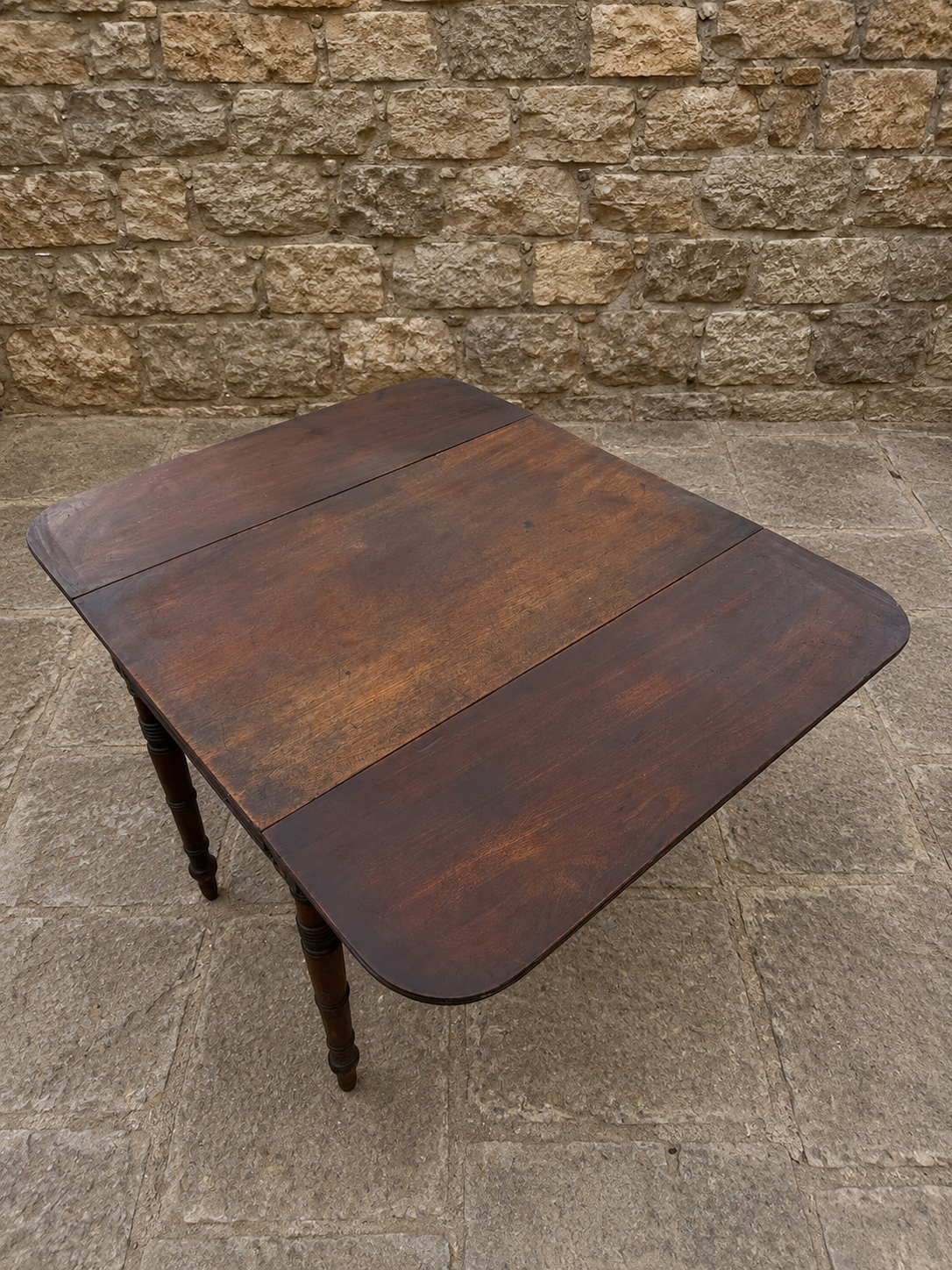 Antique Georgian Mahogany Drop Leaf Dining Table